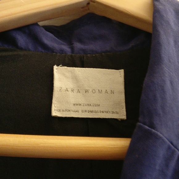 Zara navy duster/trench dress EUC - Picture 3 of 16